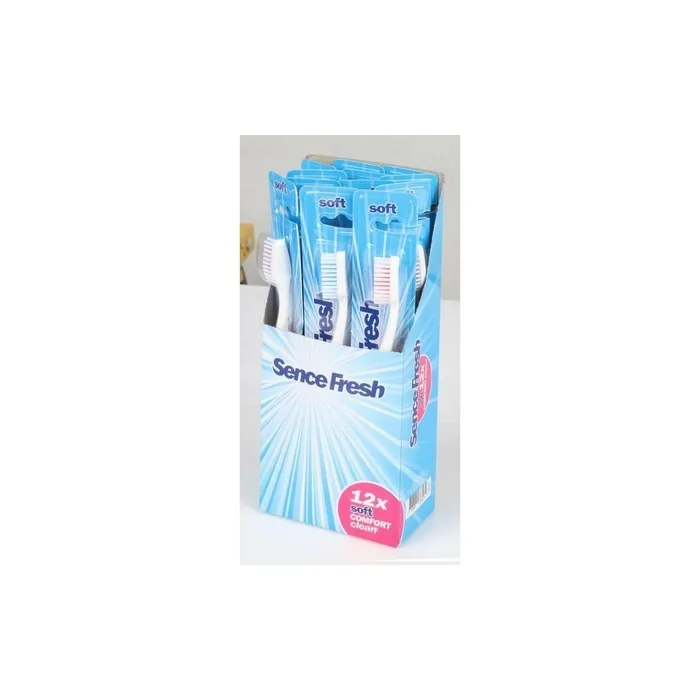 SenceFresh Hand Toothbrushes Soft - Pack of 144 (12x12 Pack)