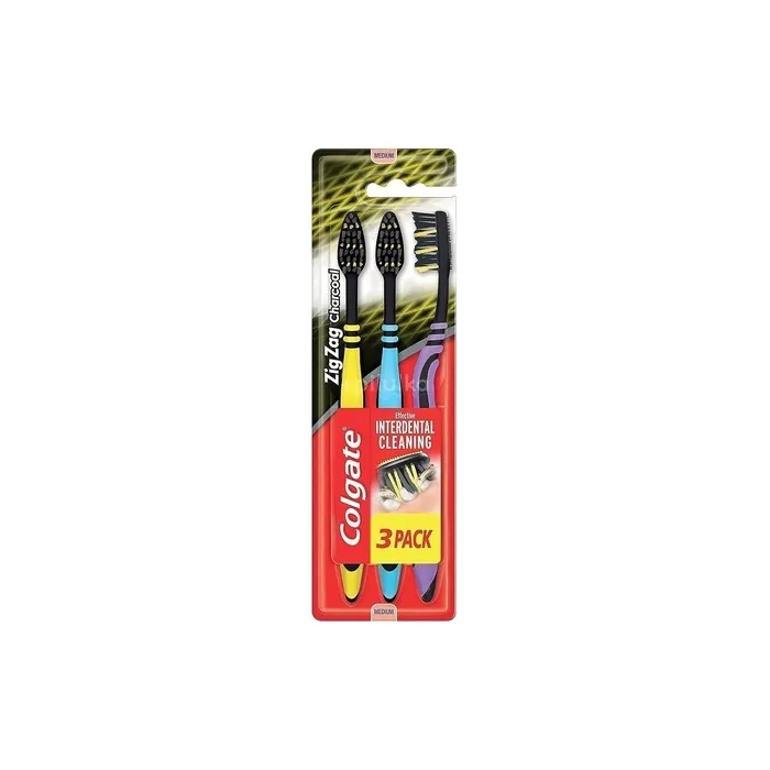 Colgate Zig Zag Charcoal Toothbrush 3ks