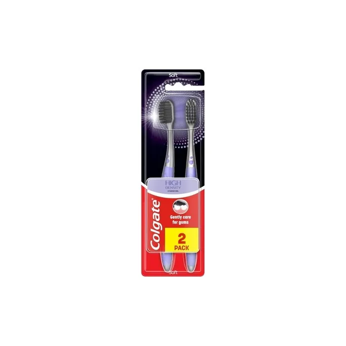 Colgate High Density Charcoal Toothbrush Soft Duo Pack 2 Pieces