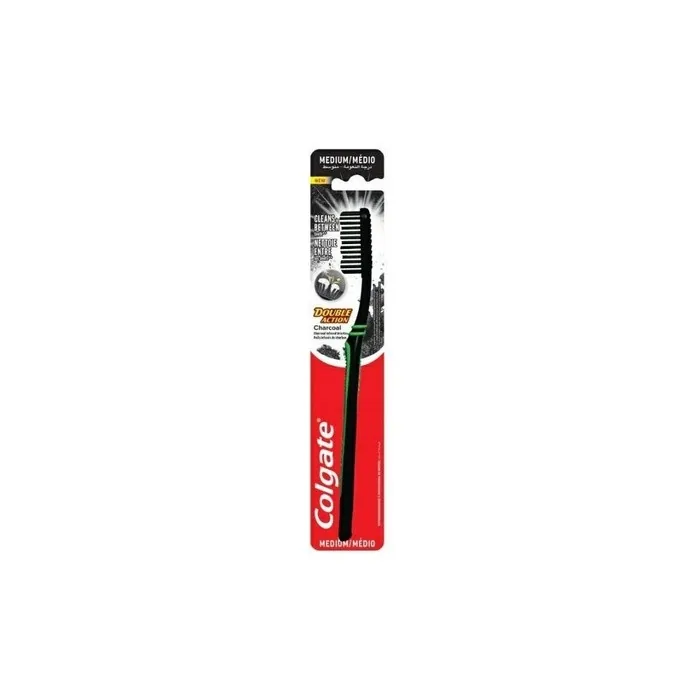 Colgate Double Action Charcoal Toothbrush Medium - 1 Count