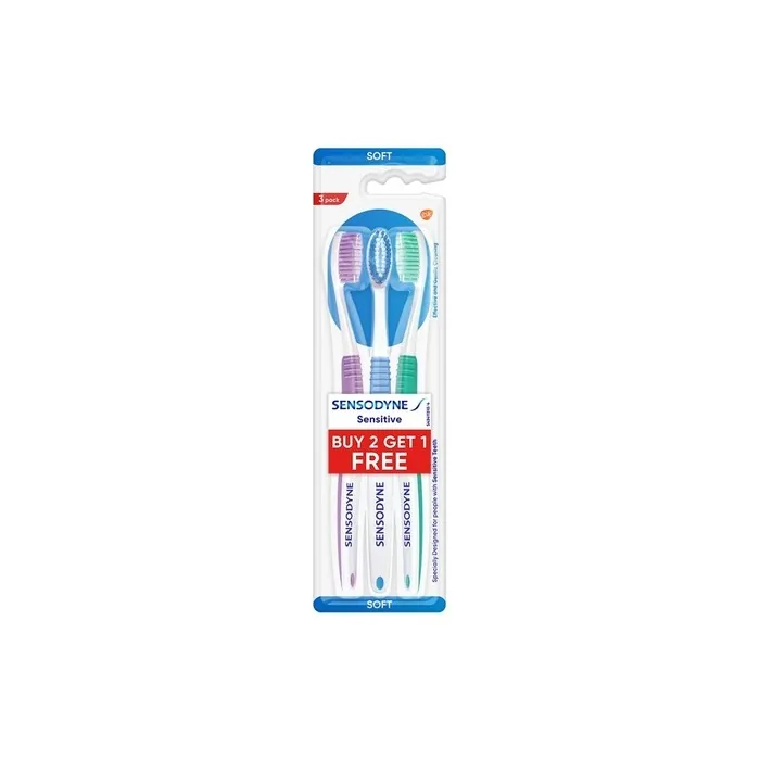 Sensodyne Toothbrush Sensitive Soft Assorted 3 Count