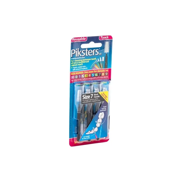 Piksters Interdental Brushes Size 7 Black 1 Count - Pack of 7