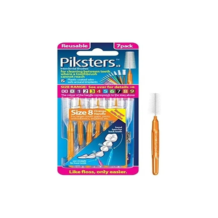 Piksters Size 8 Orange Handle