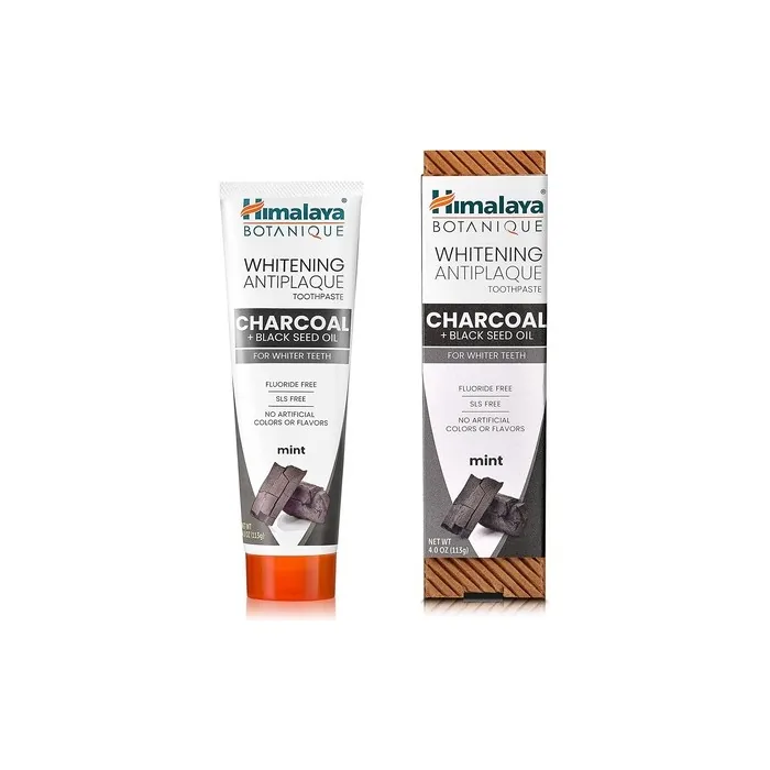 Himalaya Whitening Antiplaque Toothpaste with Charcoal and Black Seed Oil 4.0oz 113g