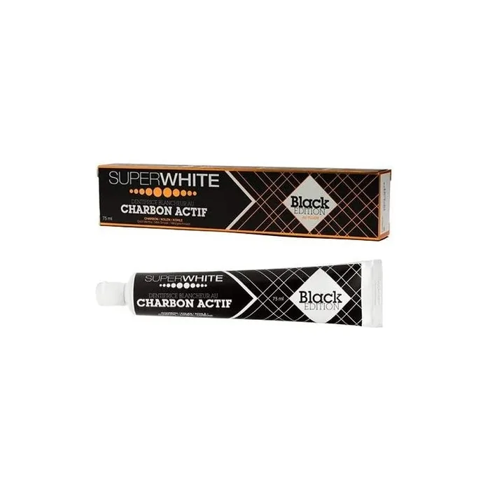 Superwhite Black Edition Activated Charcoal Whiteness Toothpaste 75ml