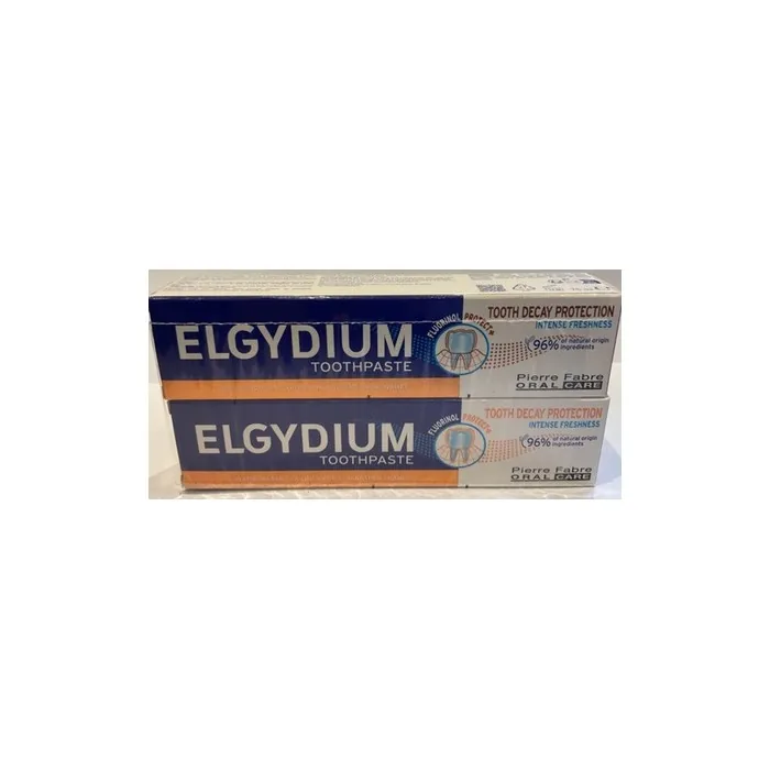 Elgydium Tooth Decay Protection Toothpaste with Fluoride 75ml - Pack of 2