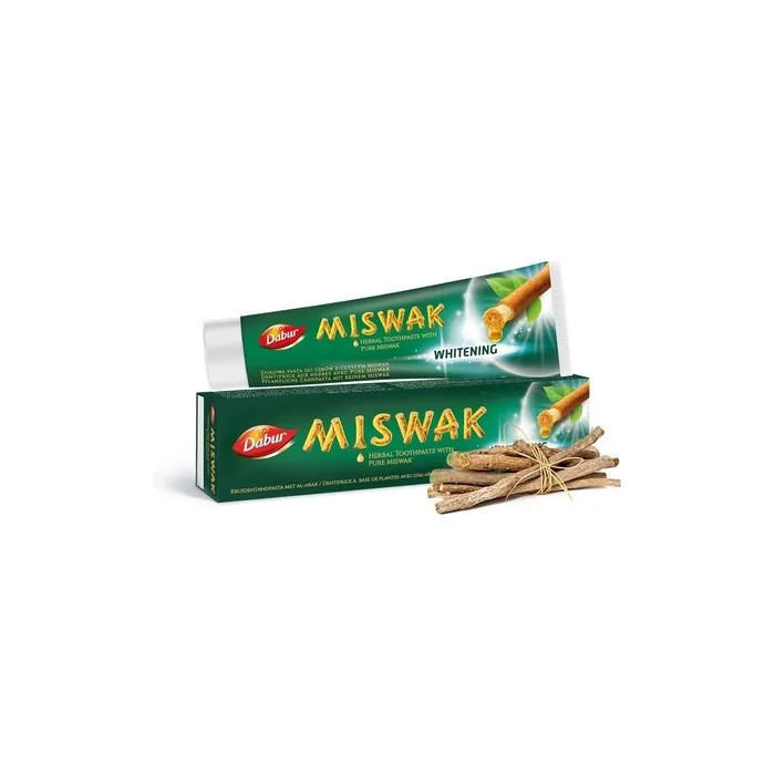Dabur Miswak Herbal Whitening Toothpaste 100g For Strong Teeth & Brighter Smiles Natural Oral Care Enriched With Pure Miswak Extract