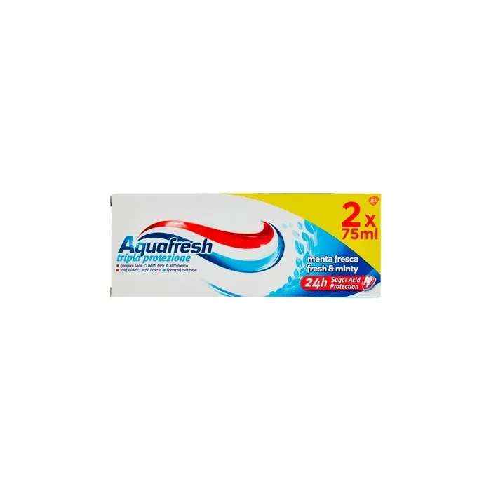 Aquafresh Fresh Mint Toothpaste 75ml - Pack of 2