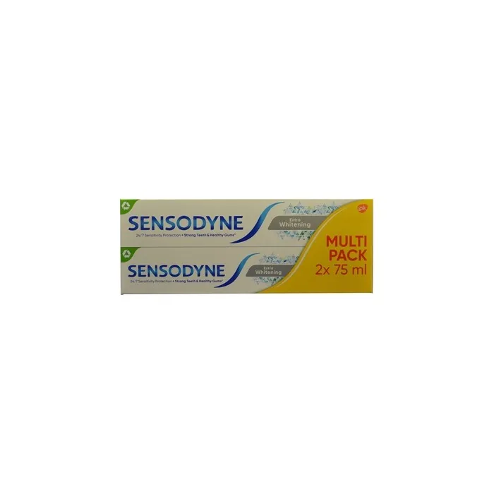Sensodyne Extra Whitening Toothpaste Duo Pack 75ml - Pack of 2