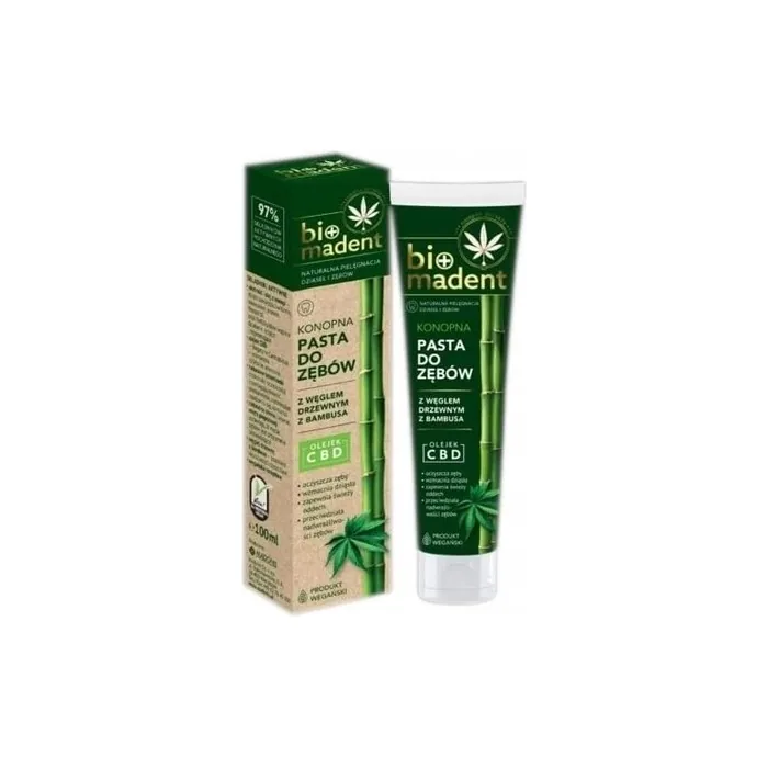 Bio Madent Hemp Toothpaste with Bamboo Charcoal 100ml