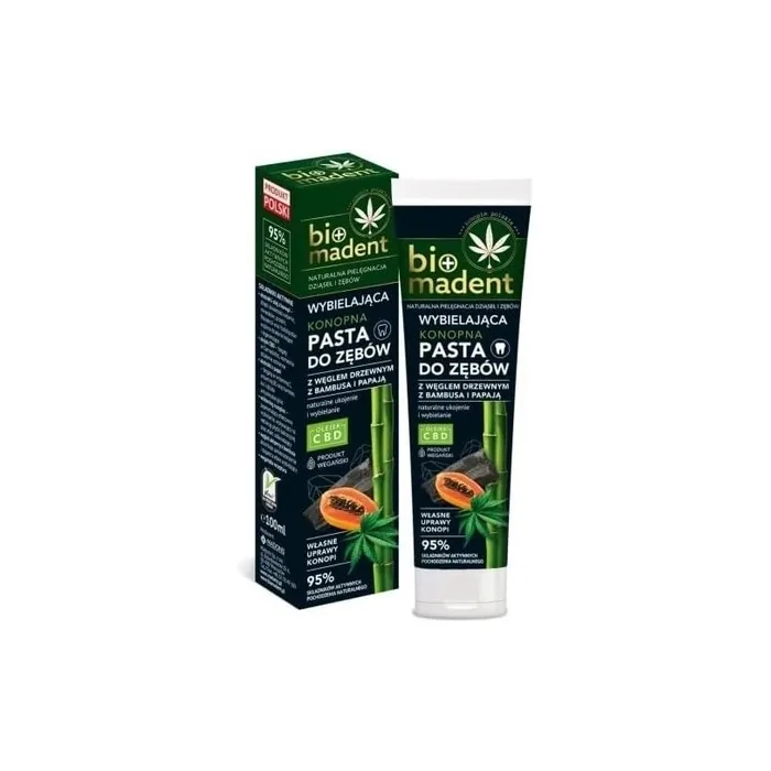 Bio Madent Whitening Toothpaste with Bamboo Charcoal and Papaya 100ml