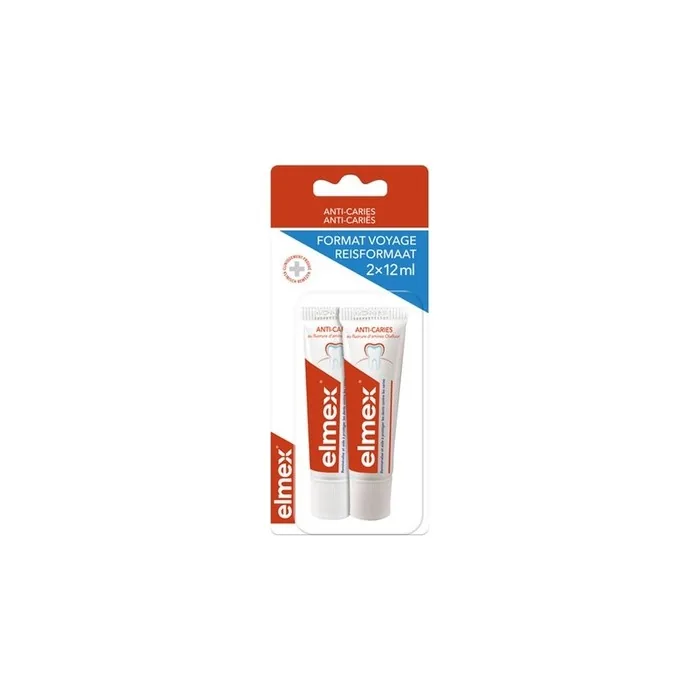 Elmex Toothpaste Against Cavities Travel Tubes 12ml - Pack of 2
