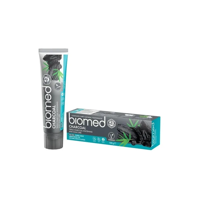 Biomed Activated Charcoal Toothpaste for White Teeth - Fluoride-Free
