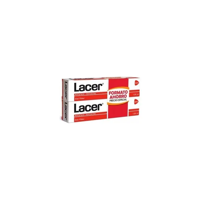 Lacer Lacer Toothpaste Antiplaque Anticaries 2x125ml