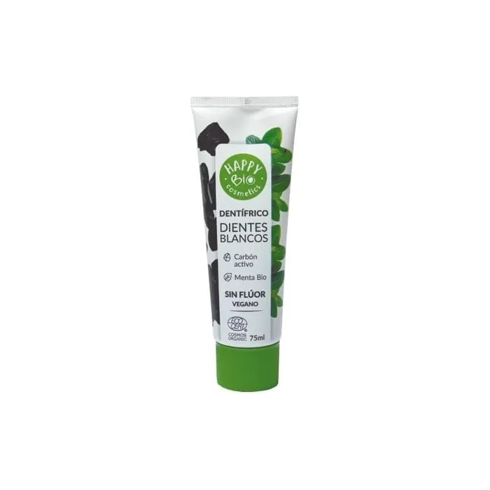 Happybio Activated Charcoal And Mint Toothpaste Classic Strong 75ml