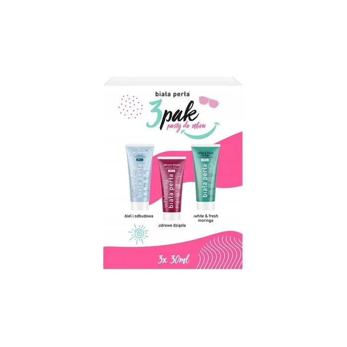 Biaa Pera Set Of 3 Toothpastes: Healthy Gums, Whitening For Sensitive Teeth, And Fresh Breath With Moringa