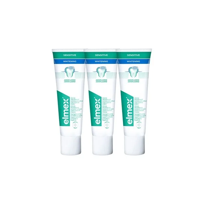 Elmex Whitening Sensitive Tooth Whitening Toothpaste 3 X 75 Ml