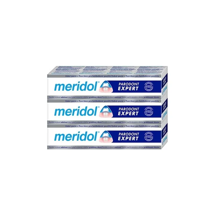 Meridol Paradont Expert Toothpaste Against Bleeding Gums And Periodontitis Tripack 3 X 75 Ml