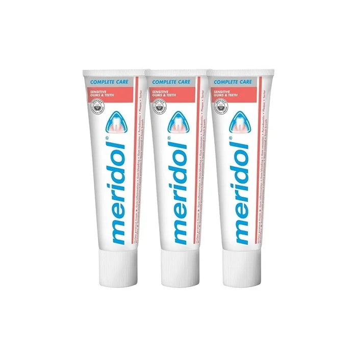 Meridol Complete Care Sensitive Gums & Teeth Toothpaste Tripack 3 X 75 Ml
