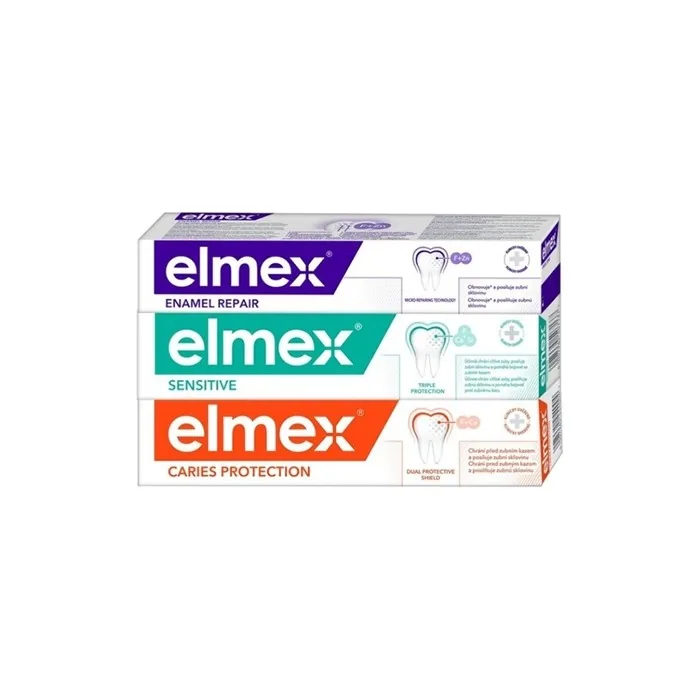 Elmex Mix Trio Toothpaste Set - 3 X 75 Ml