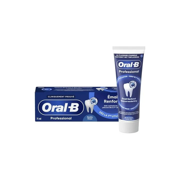 Oral-B Professional Toothpaste Strong Enamel Spearmint Eucalyptus Flavor