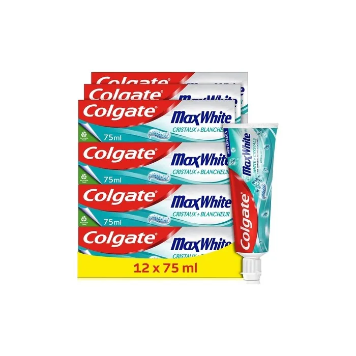 Colgate Max White Crystaux White Toothpaste 75ml White Crystals - Recyclable Tube