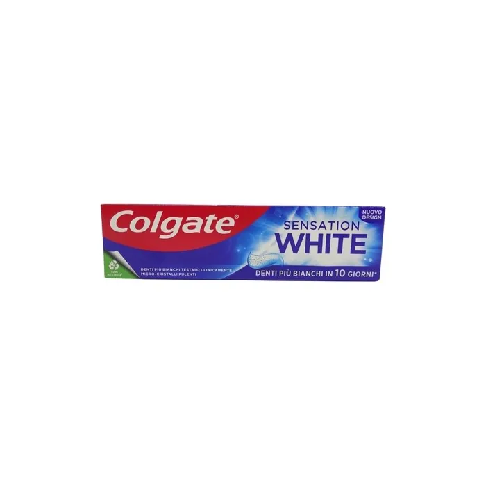 Colgate Sensation White Toothpaste 75ml - Clinically Tested Whitening Bleach - 10 Day Bleach - White Teeth with Active Microcrystals