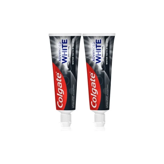 Colgate Advanced White Charcoal Whitening Toothpaste 2x75 ml