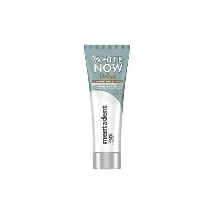 Mentadent White Now Detox Coconut Toothpaste with Mineral Clay, Coconut Extracts, and White-Correct Technology 75ml
