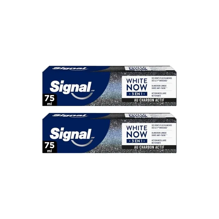 Signal White Now 3 in 1 Toothpaste with Activated Charcoal Whitening