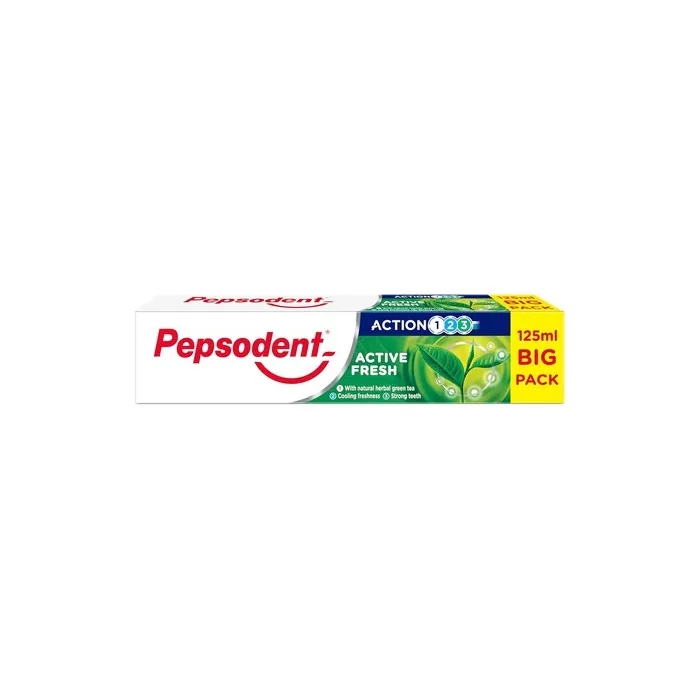 Pepsodent Toothpaste 125ml Active Fresh with Natural Herbs and Green Tea