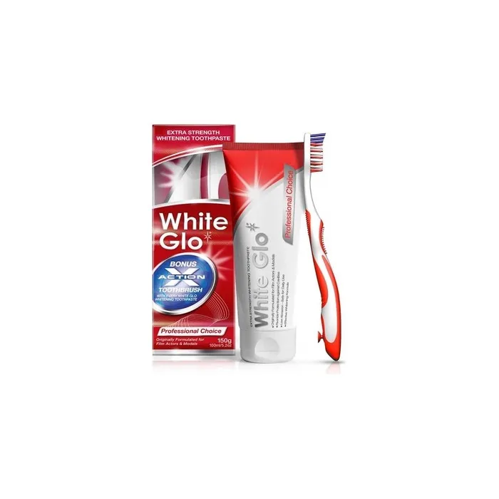 White Glo Professional Choice Whitening Toothpaste 100ml + Toothbrush