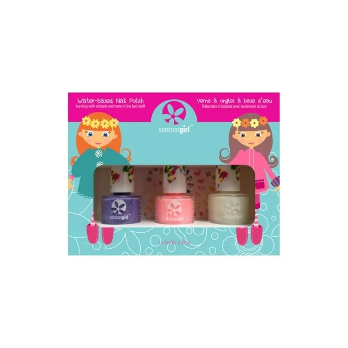 Suncoat Girl All Natural Trio Nail Beauty Kit Pretty Me