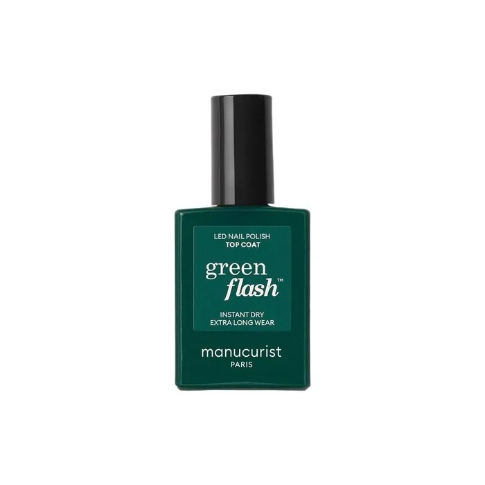 Manucurist Green Flash Vegan LED Gel Nail Polish Top Coat 12-Free