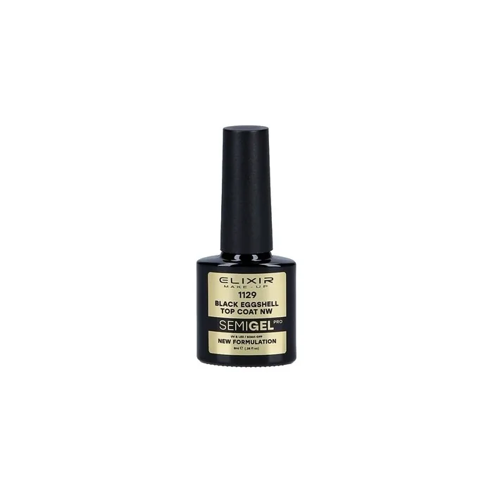 Elixir Top Nails 1129 Black Eggshell 8ml