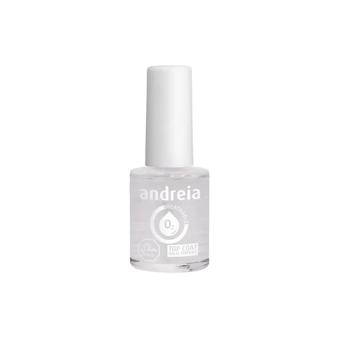 Andreia Halal Breathable Nail Polish Top Coat Glossy Vegan and Cruelty-Free 10.5ml