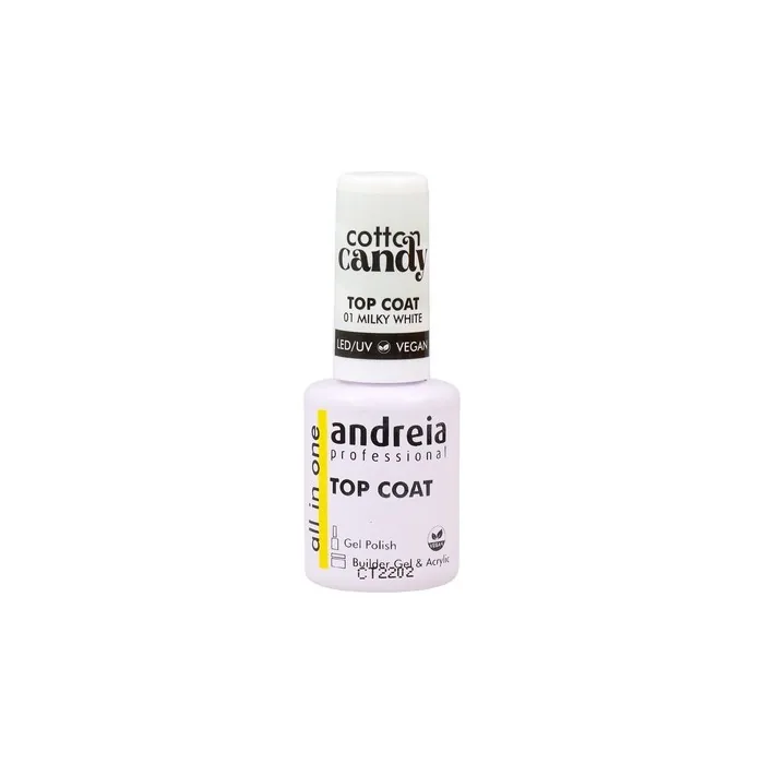 Andreia Top Coat Cotton Candy Color 01 Milky White 105ml