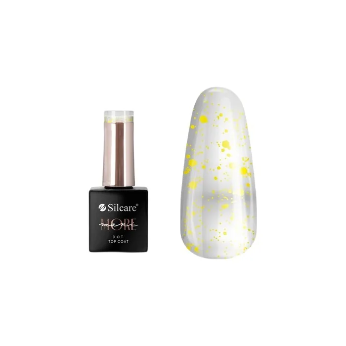 Silcare Mani More Dot Top Coat For Nails Yellow 10g