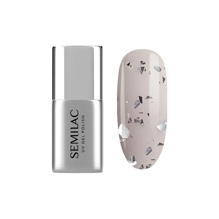 Semilac Winter Wonderland No Wipe Hybrid Nail Polish Top Coat T34 Frozen 7 Ml