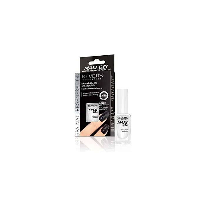 REVERS MAXI Gel Effect Plumping Top Coat - Nail Polish Life Extender and Conditioner 10ml