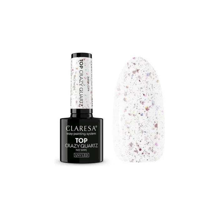 Claresa Top Crazy Quartz No Wipe Hybrid Top Coat 5g