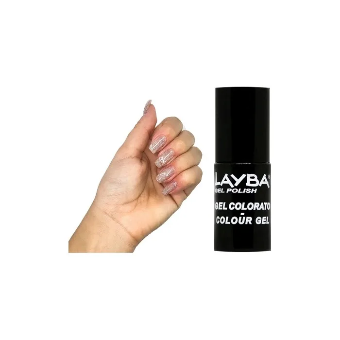 LAYBA Semi-Permanent Nail Polish No. 763 Disco Top Coat 5ml