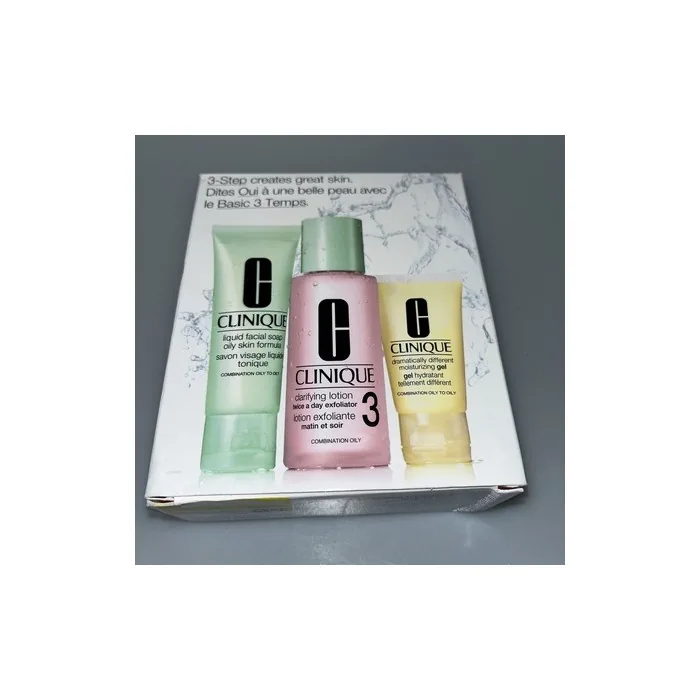 Clinique 3 Step Skincare System Travel Size Set Type 2 Combination/Oily
