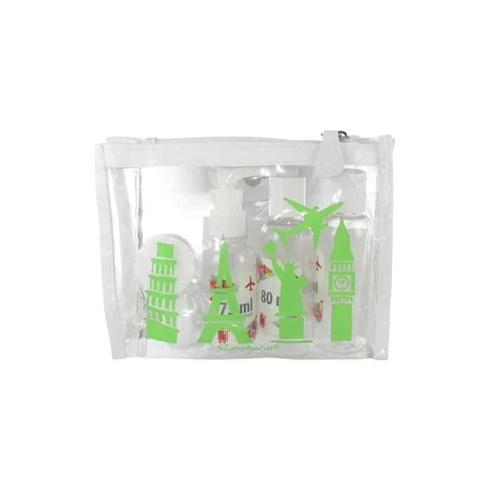 Estipharm Travel Bottles Kit - Transparent with Green