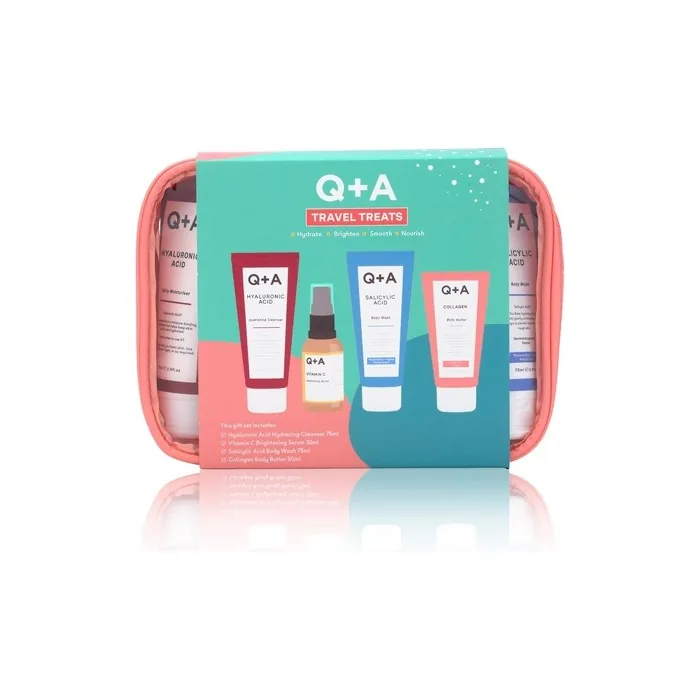 QA Travel Treats Gift Set 4-Piece Skincare & Bodycare Minis
