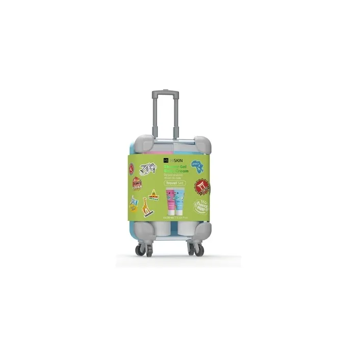Hiskin Travel Set Mini Suitcase With Body Balm 30ml And Shower Gel 30ml