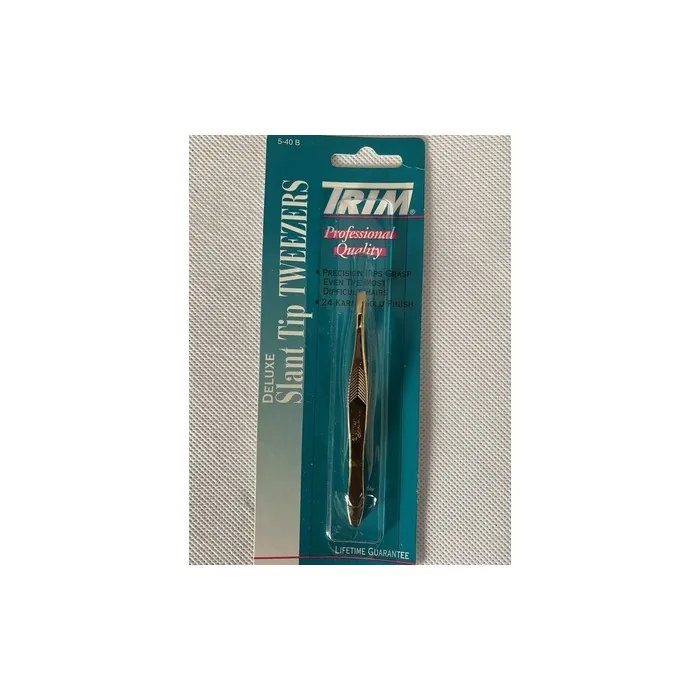 Borte Deluxe Slant Tip Tweezer with 24 Karat Gold Surface #5-40B