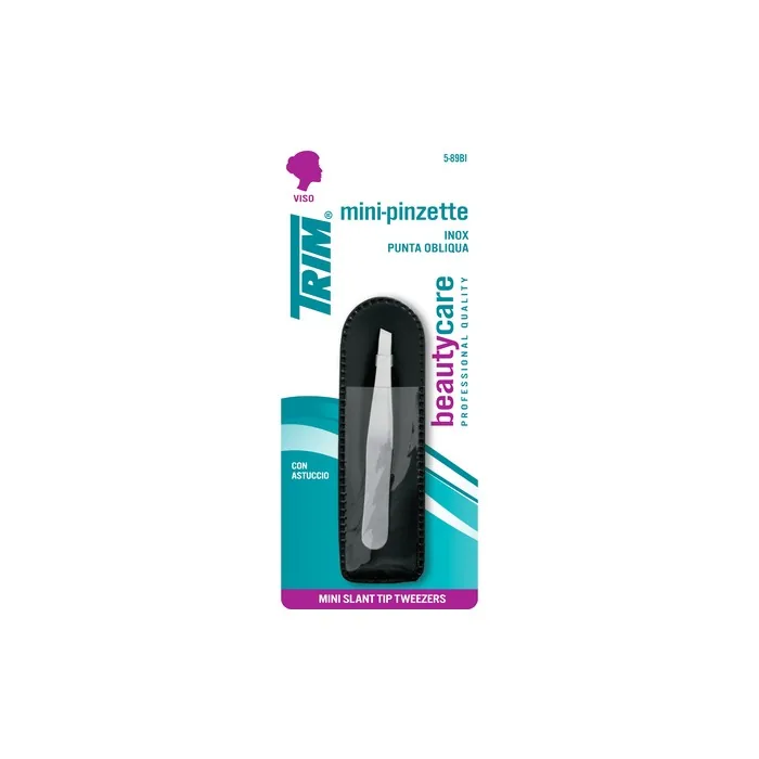 Trim Mini Stainless Steel Tweezers With Case