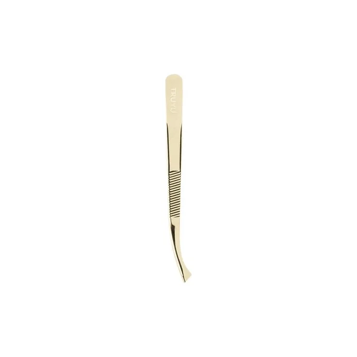 Truyu 101015 Tweezers 24 Carat Gold Plated Beveled