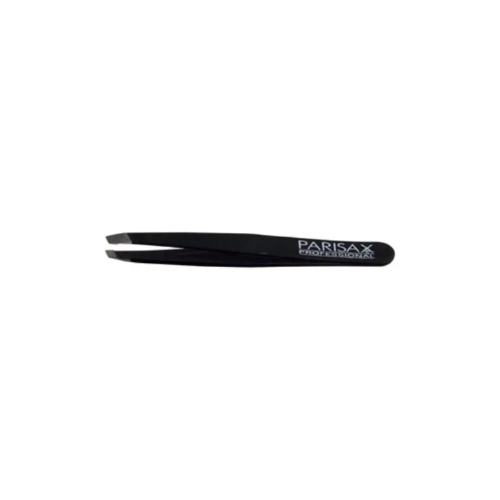 Parisax Slanted Tweezers Black - Perfect For Precise Hair Removal